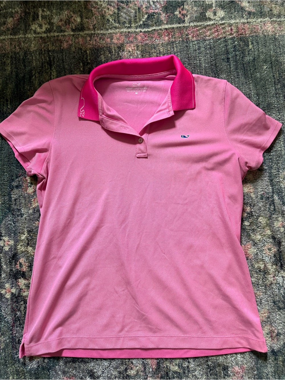 Vineyard Vines Women's Two-Tone Preppy Pink Polo Medium Like New Golf Luxury